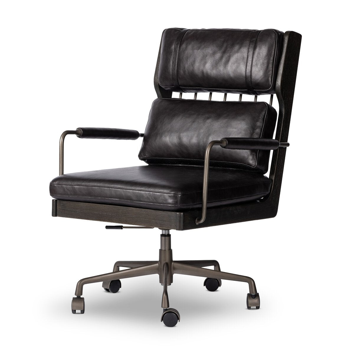 Black Leather Desk Chair