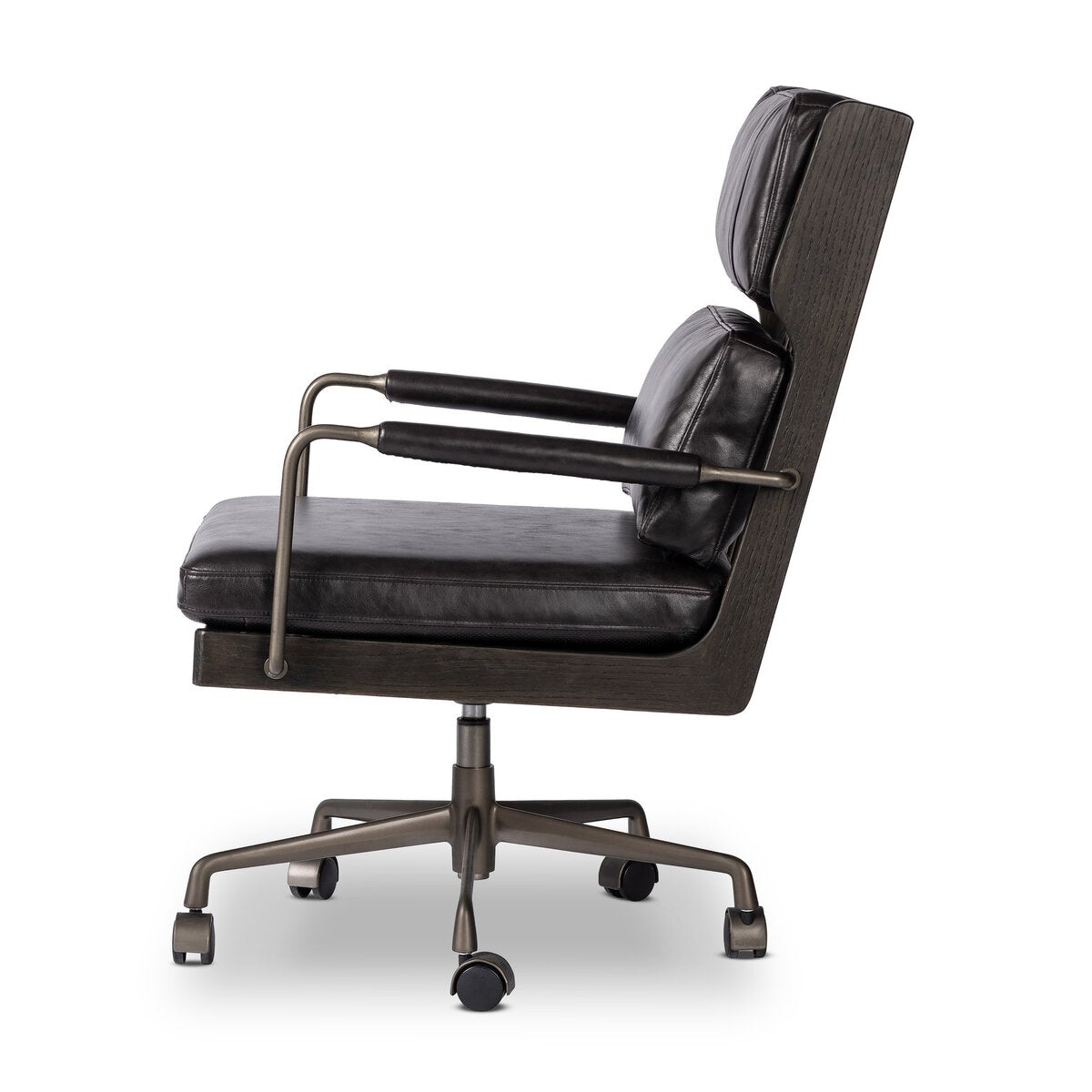 Black Leather Desk Chair