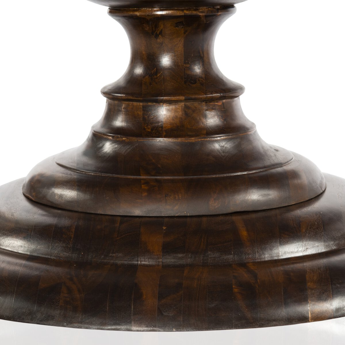 Round Dark Oak Dining Table