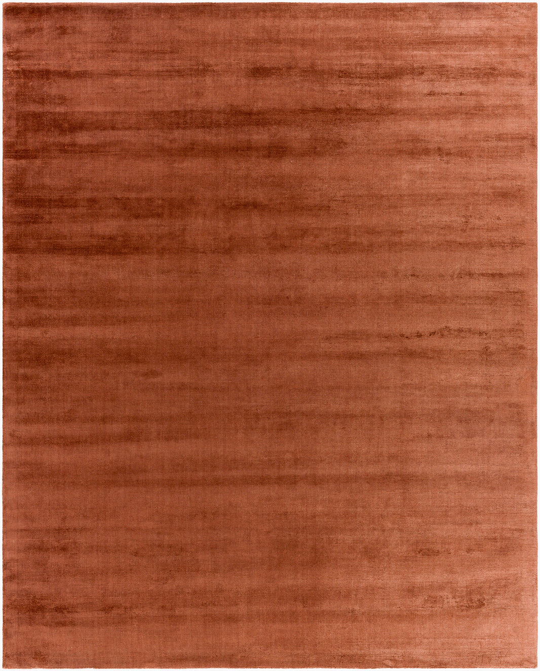 The Striped Cord Rug 8 x 10 features a solid, textured surface in a warm reddish-brown hue with plush, velvety softness and subtle shading—perfect for adding cozy style to any space.