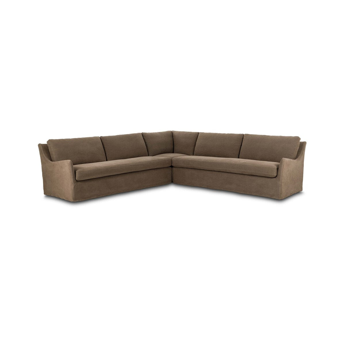 Coffee Linen 3pc Sectional