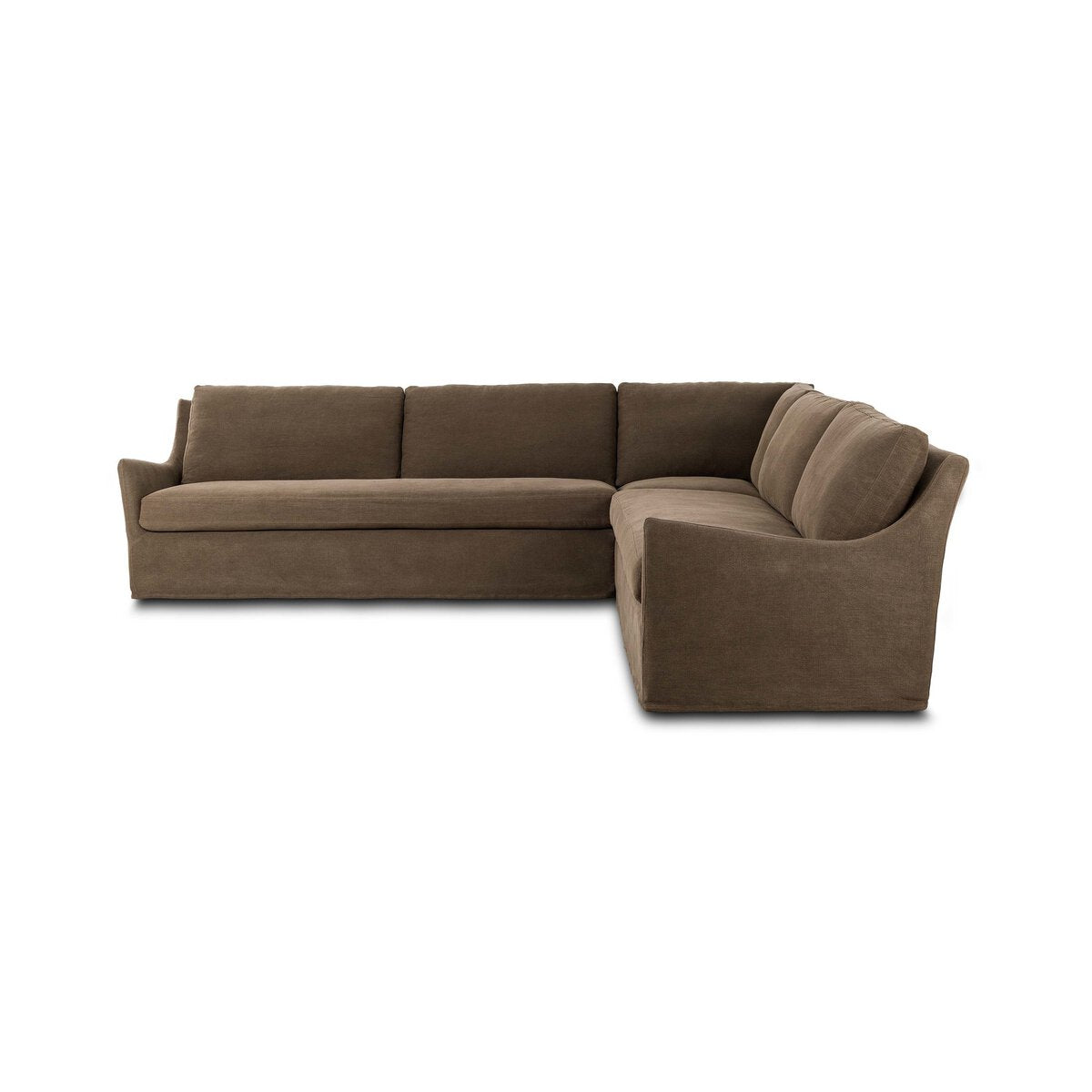 Coffee Linen 3pc Sectional