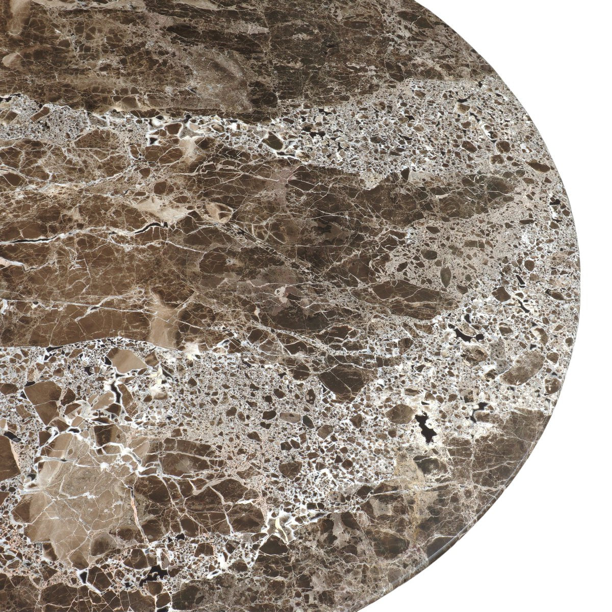 Brown Marble and Acacia Coffee Table