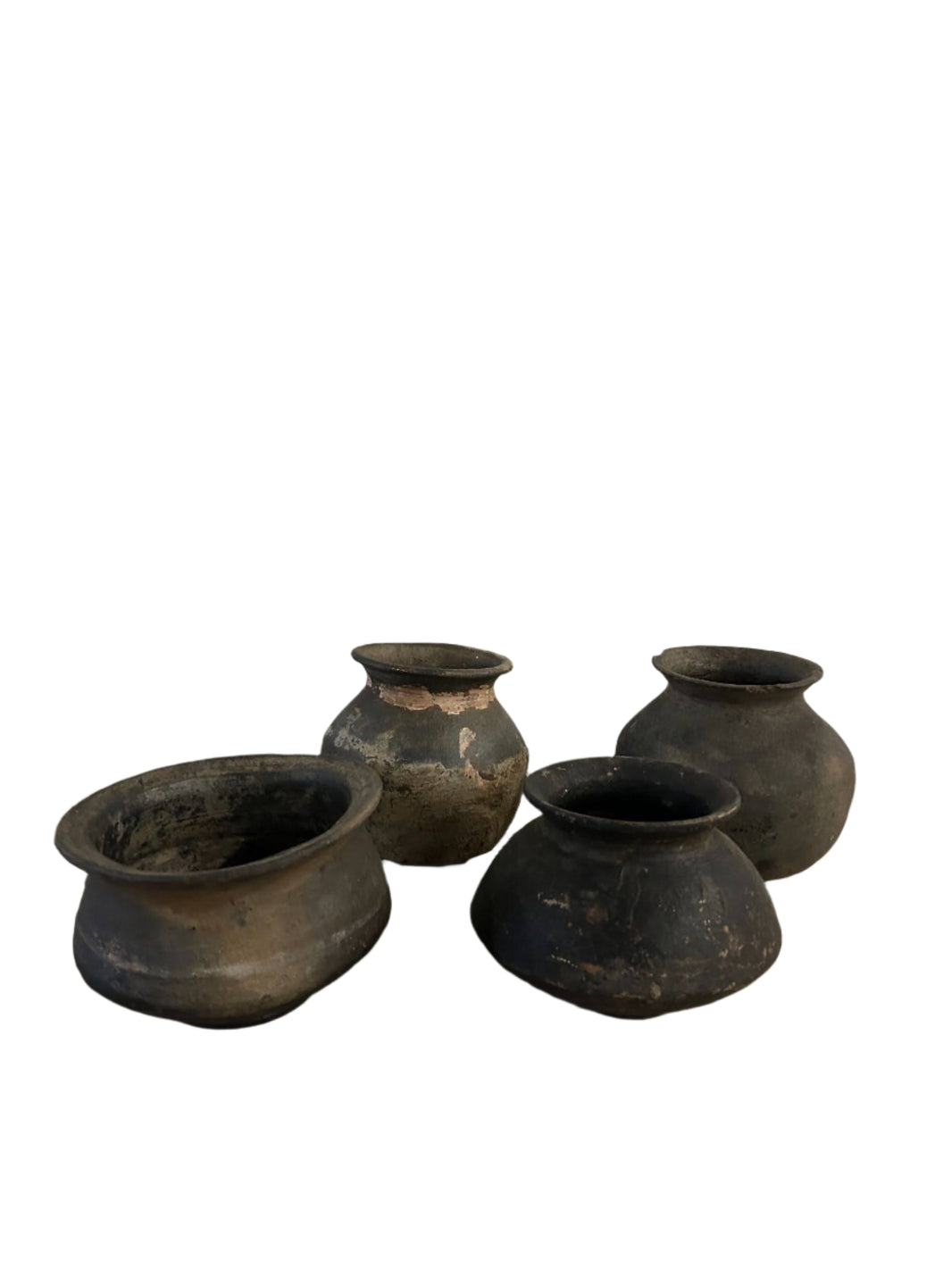 Vintage Clay Vessel on Metal Ring