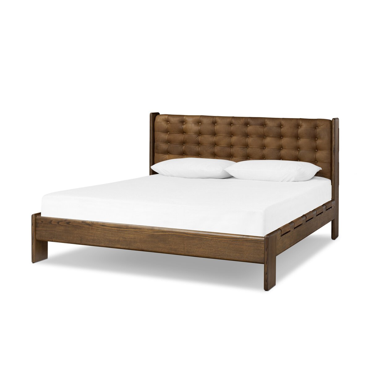 Leather Tufted Bed