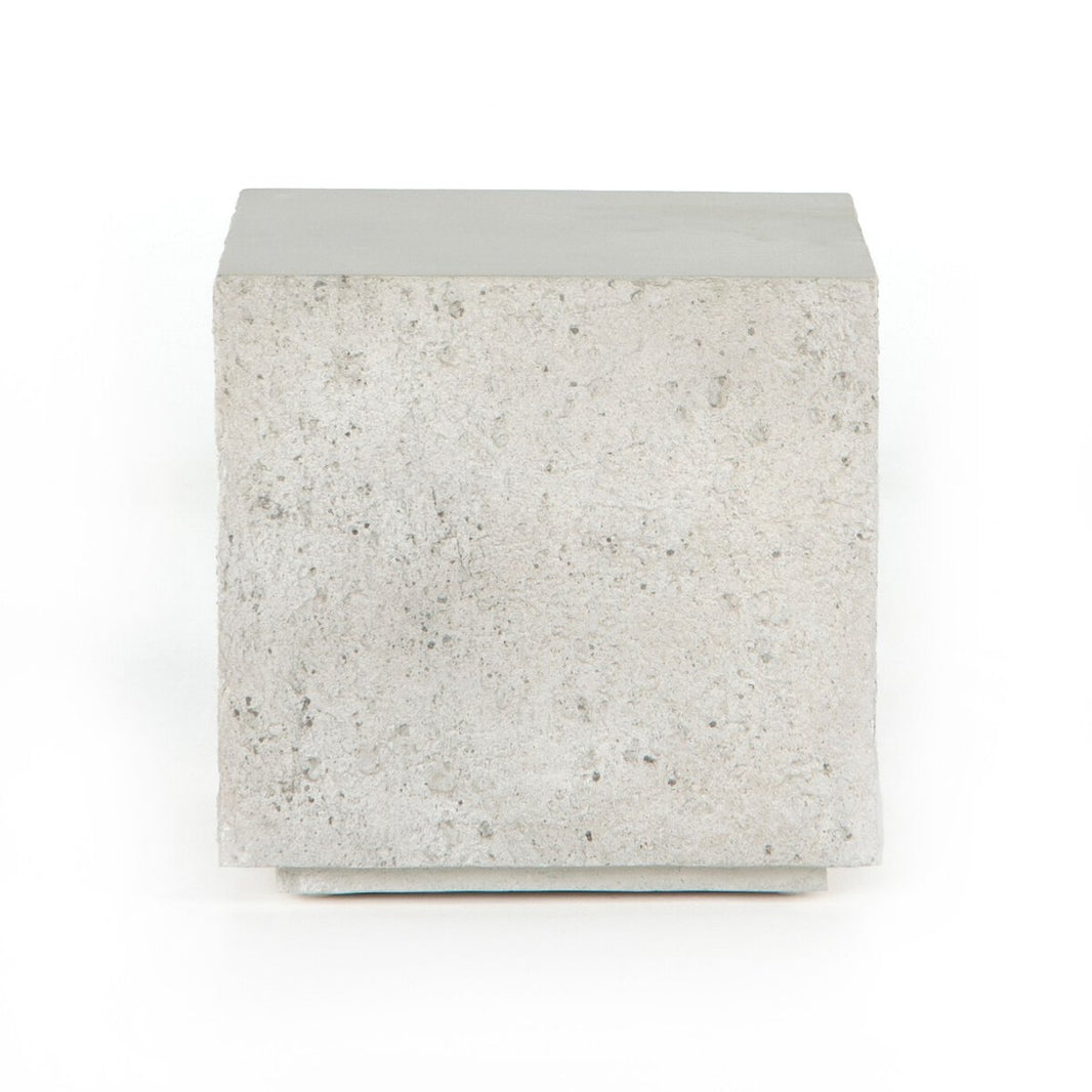 Raw Edge Concrete Square End Table