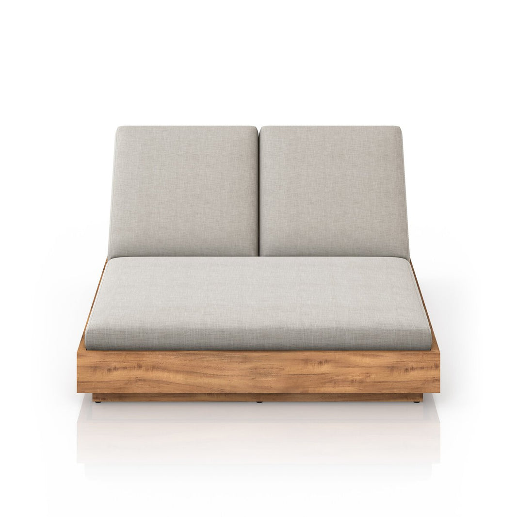Teak Boxed Base Double Chaise