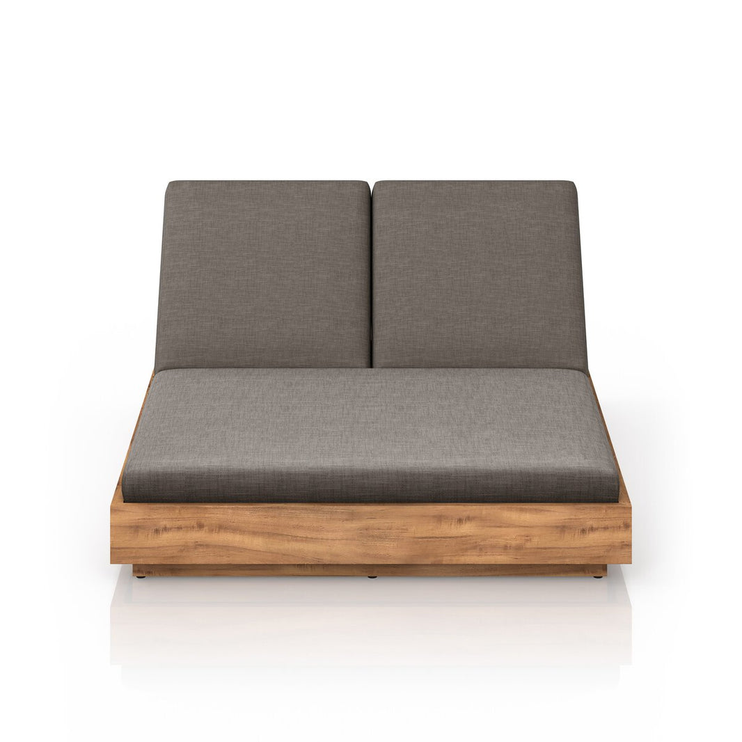 Teak Boxed Base Double Chaise