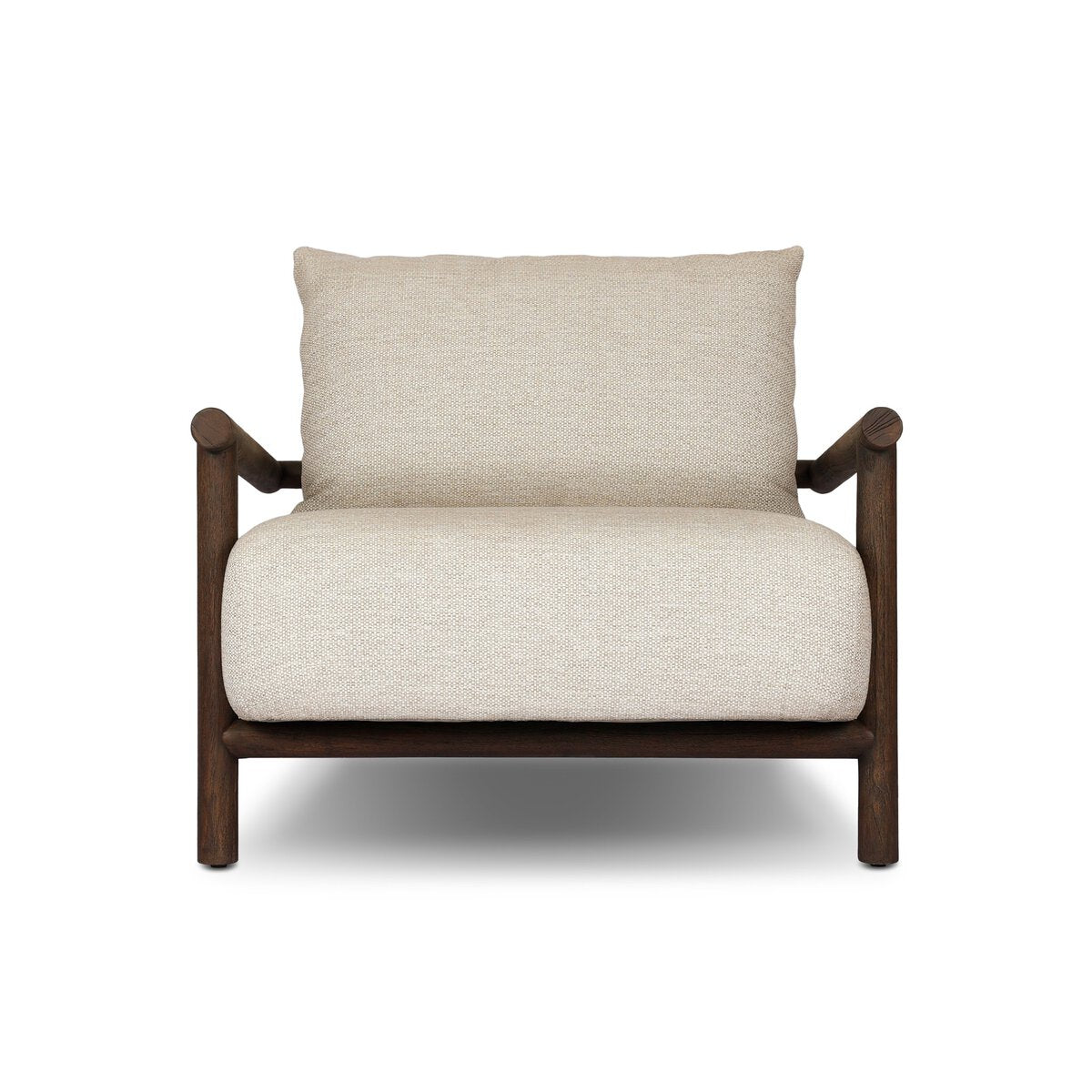 Dark Stained Teak Outdoor Chair