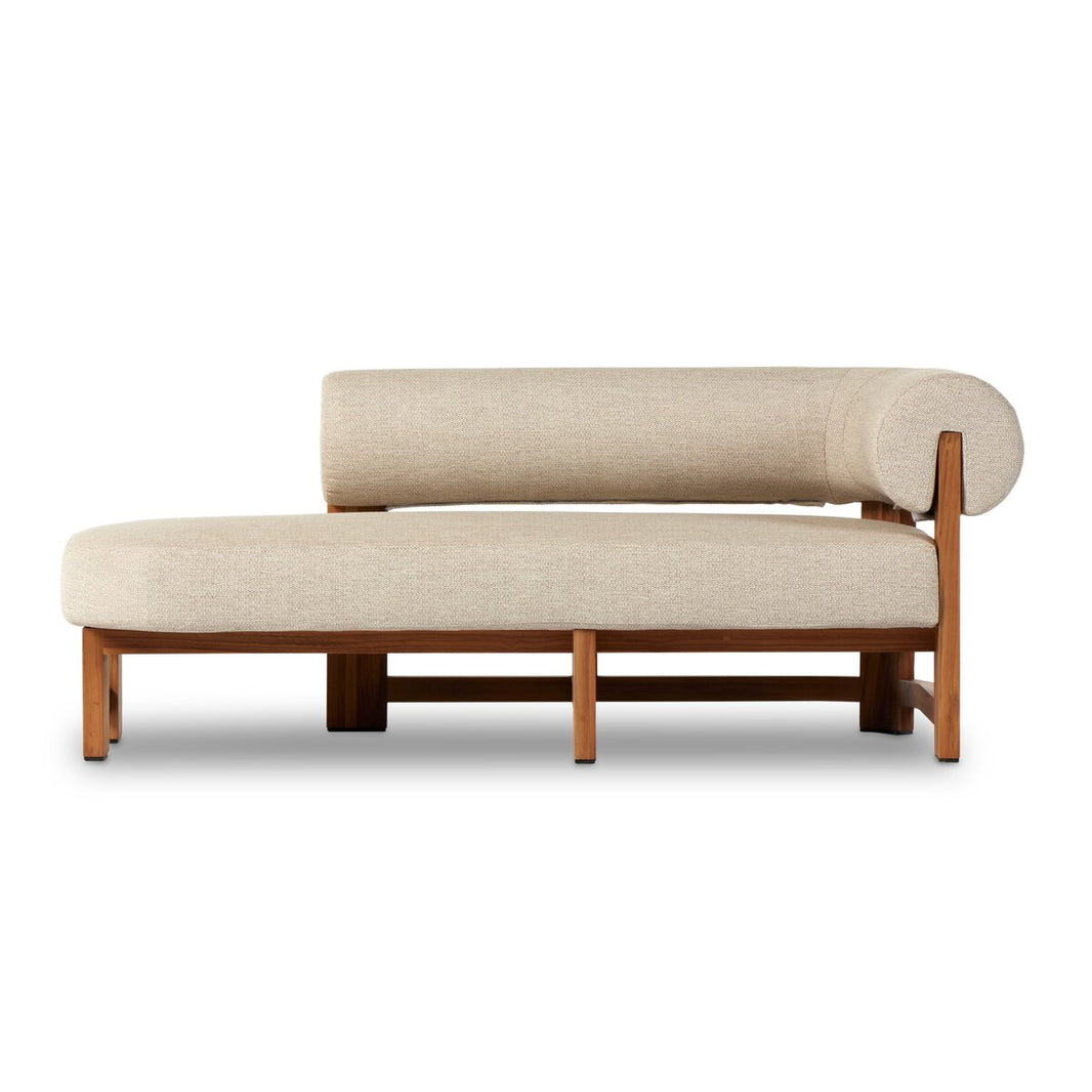 Sculptured Round Bolster Outdoor Chaise